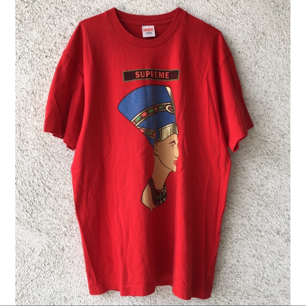 Supreme Red Nefertiti Graphic Tee SS14 - Picture 2 of 6